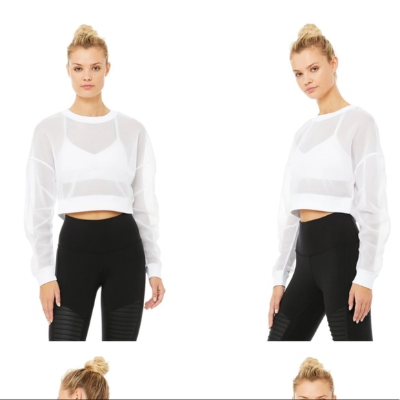 🆕 Express White Knit Mesh Top 💖 - Picture 7 of 7